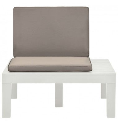  Sodo poilsio kėdės su pagalvėlėmis, 2vnt., baltos, plastikas - Lauko kėdės - 3