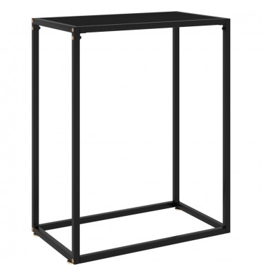  Konsolinis staliukas, juodas, 60x35x75cm, grūdintas stiklas - Žurnaliniai staliukai - 1