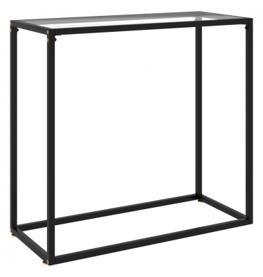 Konsolinis staliukas, skaidrus, 80x35x75cm, grūdintas stiklas - Žurnaliniai staliukai - 1