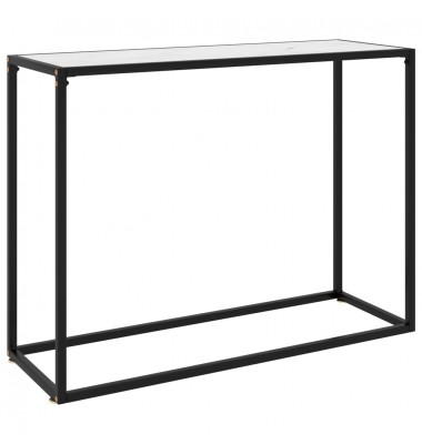  Konsolinis staliukas, baltas, 100x35x75cm, grūdintas stiklas - Žurnaliniai staliukai - 1