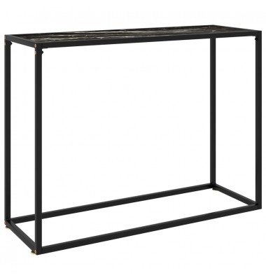  Konsolinis staliukas, juodas, 100x35x75cm, grūdintas stiklas - Žurnaliniai staliukai - 1