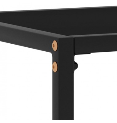  Konsolinis staliukas, juodas, 120x35x75cm, grūdintas stiklas - Žurnaliniai staliukai - 5