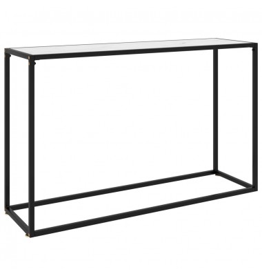  Konsolinis staliukas, baltas, 120x35x75cm, grūdintas stiklas - Žurnaliniai staliukai - 1