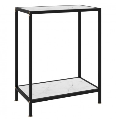  Konsolinis staliukas, baltas, 60x35x75cm, grūdintas stiklas - Žurnaliniai staliukai - 1