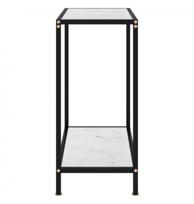  Konsolinis staliukas, baltas, 60x35x75cm, grūdintas stiklas - Žurnaliniai staliukai - 3