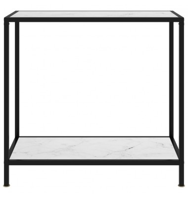  Konsolinis staliukas, baltas, 80x35x75cm, grūdintas stiklas - Žurnaliniai staliukai - 2