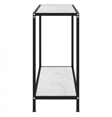  Konsolinis staliukas, baltas, 80x35x75cm, grūdintas stiklas - Žurnaliniai staliukai - 3