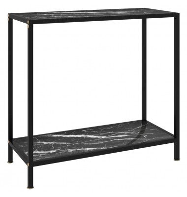  Konsolinis staliukas, juodas, 80x35x75cm, grūdintas stiklas - Žurnaliniai staliukai - 1