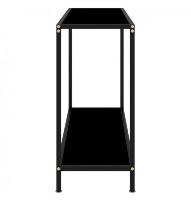  Konsolinis staliukas, juodas, 100x35x75cm, grūdintas stiklas - Žurnaliniai staliukai - 3