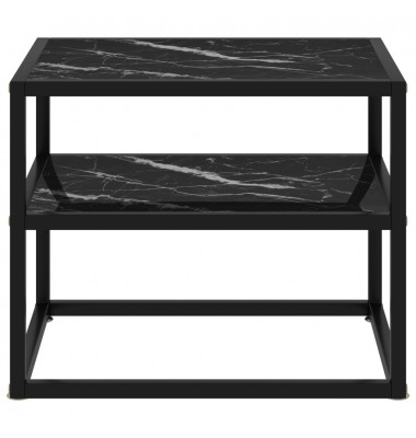  Konsolinis staliukas, juodas, 50x40x40cm, grūdintas stiklas - Žurnaliniai staliukai - 2
