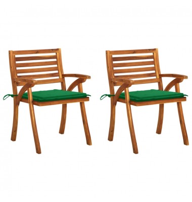  Sodo valgomojo kėdės su pagalvėlėmis, 2vnt., akacijos masyvas - Lauko kėdės - 1
