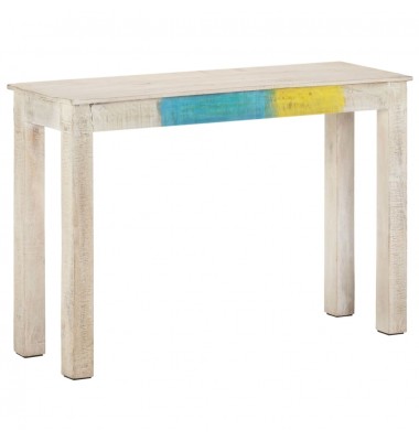  Konsolinis staliukas, baltas, 115x35x77cm, mango mediena - Žurnaliniai staliukai - 6