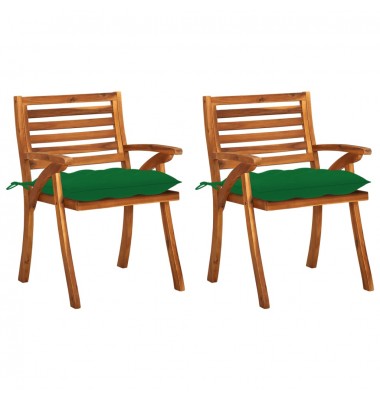  Sodo valgomojo kėdės su pagalvėlėmis, 2vnt., akacijos masyvas - Lauko kėdės - 1
