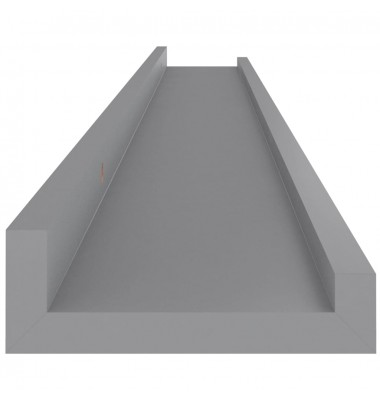 Sieninės lentynos, 2vnt., pilkos spalvos, 100x9x3cm - Pakabinamos lentynos, spintelės - 7