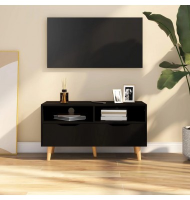  Televizoriaus spintelė, juodos spalvos, 90x40x48,5cm, MDP - TV spintelės - 1