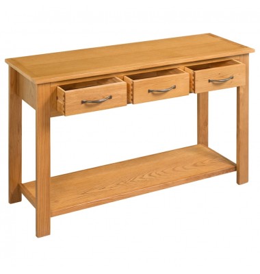  Konsolinis staliukas, 110x35x75cm, ąžuolo medienos masyvas - Žurnaliniai staliukai - 3