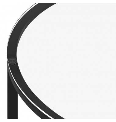 Arbatos staliukas, juodas ir marmuro, 70cm, grūdintas stiklas - Žurnaliniai staliukai - 4
