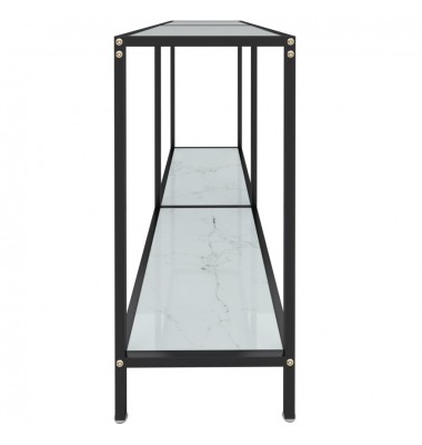  Konsolinis staliukas, baltas, 140x35x75,5cm, grūdintas stiklas - Žurnaliniai staliukai - 4