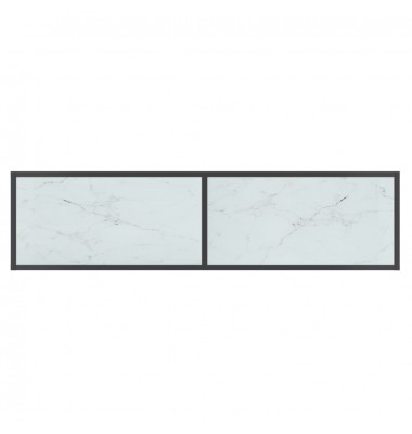  Konsolinis staliukas, baltas, 140x35x75,5cm, grūdintas stiklas - Žurnaliniai staliukai - 5