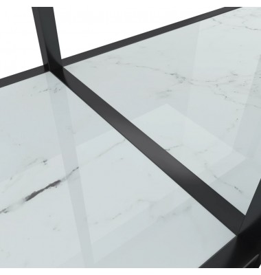  Konsolinis staliukas, baltas, 140x35x75,5cm, grūdintas stiklas - Žurnaliniai staliukai - 6