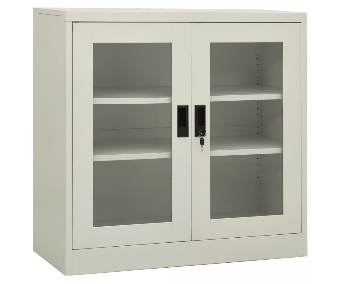 Biuro spintelė, šviesiai pilkos spalvos, 90x40x90cm, plienas - Biuro spintos, spintelės - 1 Biuro spintelė, šviesiai pilkos spalvos, 90x40x90cm, plienas - Biuro spintos, spintelės - 1