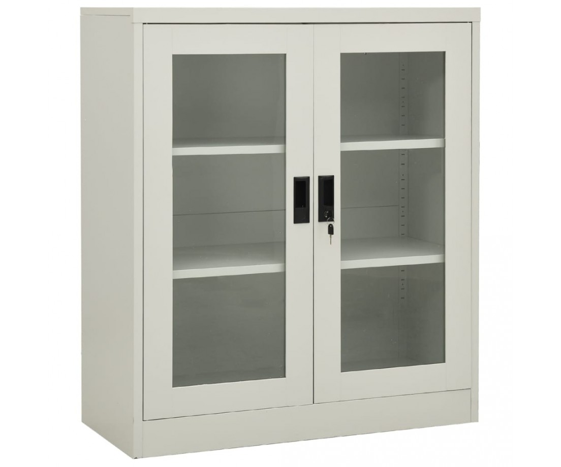 Biuro spintelė, šviesiai pilkos spalvos, 90x40x105cm, plienas - Biuro spintos, spintelės - 1 Biuro spintelė, šviesiai pilkos spalvos, 90x40x105cm, plienas - Biuro spintos, spintelės - 1