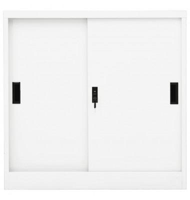 Biuro spintelė su stumdomom durim, balta, 90x40x90cm, plienas - Biuro spintos, spintelės - 2