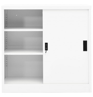  Biuro spintelė su stumdomom durim, balta, 90x40x90cm, plienas - Biuro spintos, spintelės - 3