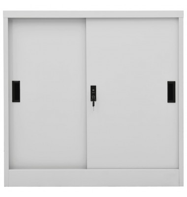  Biuro spintelė su stumdomom durim, pilka, 90x40x90cm, plienas - Biuro spintos, spintelės - 2