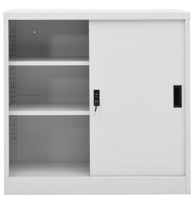  Biuro spintelė su stumdomom durim, pilka, 90x40x90cm, plienas - Biuro spintos, spintelės - 3