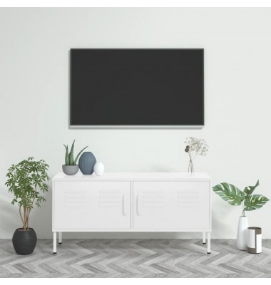  Televizoriaus spintelė, baltos spalvos, 105x35x50cm, plienas - TV spintelės - 1