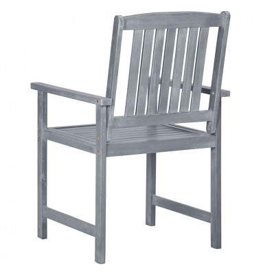  Sodo kėdės su pagalvėlėmis, 4vnt., pilkos, akacijos masyvas - Lauko kėdės - 6