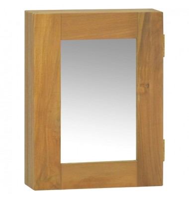 Veidrodinė spintelė, 30x10x40cm, tikmedžio medienos masyvas - Vonios spintelės, veidrodžiai - 1