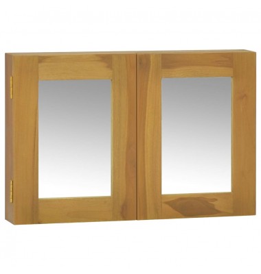 Veidrodinė spintelė, 60x10x40cm, tikmedžio medienos masyvas - Vonios spintelės, veidrodžiai - 1