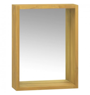Veidrodinė spintelė, 30x10x40cm, tikmedžio medienos masyvas - Vonios spintelės, veidrodžiai - 1