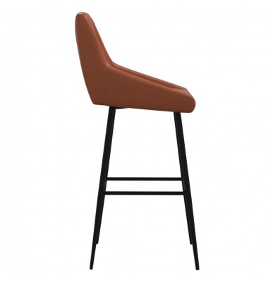  Baro taburetės, 2vnt., šviesiai rudos spalvos, dirbtinė oda - Baro kėdės - 4