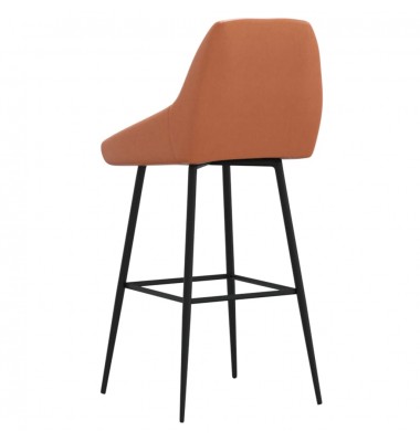  Baro taburetės, 2vnt., šviesiai rudos spalvos, dirbtinė oda - Baro kėdės - 5