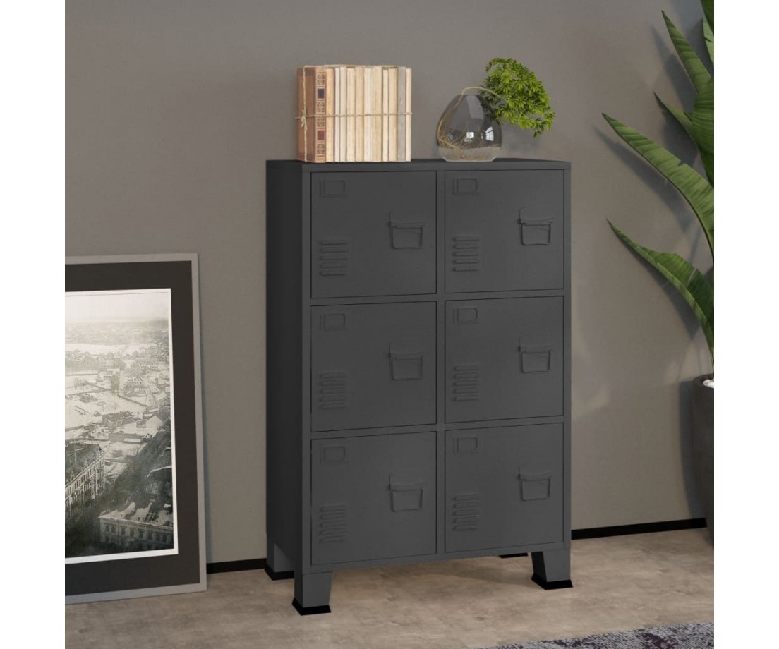 Spintelė dokumentams, antracito, 75x40x115cm, metalas - Dokumentų spintos - 1 Spintelė dokumentams, antracito, 75x40x115cm, metalas - Dokumentų spintos - 1