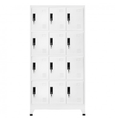  Persirengimo spintelė, baltos spalvos, 90x45x180cm, plienas - Biuro spintos, spintelės - 2