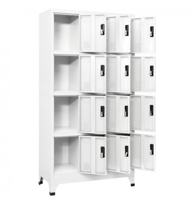  Persirengimo spintelė, baltos spalvos, 90x45x180cm, plienas - Biuro spintos, spintelės - 3