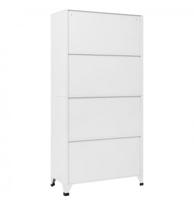  Persirengimo spintelė, baltos spalvos, 90x45x180cm, plienas - Biuro spintos, spintelės - 5