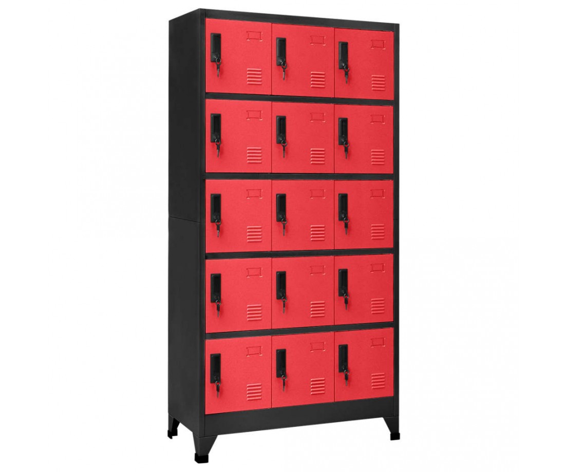 Persirengimo spintelė, antracito/raudona, 90x40x180cm, plienas - Biuro spintos, spintelės - 1 Persirengimo spintelė, antracito/raudona, 90x40x180cm, plienas - Biuro spintos, spintelės - 1