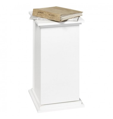 FMD Dekoratyvinis staliukas su durelėmis, baltos spalvos, 57,4cm - Žurnaliniai staliukai - 1