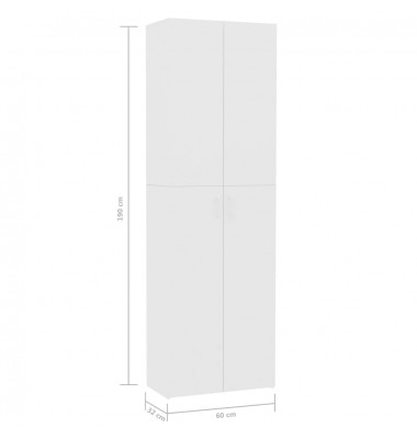  Biuro spinta, baltos spalvos, 60x32x190 cm, MDP - Dokumentų spintos - 8