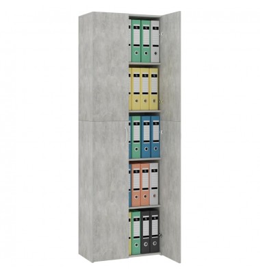  Biuro spinta, betono pilkos spalvos, 60x32x190 cm, MDP - Dokumentų spintos - 4