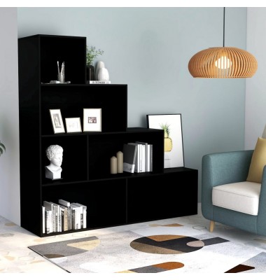 Spintelė knygoms/kambario pertvara, juoda, 155x24x160cm, MDP - Pastatomos lentynos, spintelės - 1