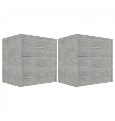  Naktinės spintelės, 2vnt., betono pilkos, 40x30x40cm, MDP - Naktinės spintelės - 2