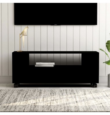  Televizoriaus spintelė, juodos spalvos, 120x35x43cm, MDP - TV spintelės - 1