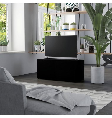  Televizoriaus spintelė, juodos spalvos, 80x34x36cm, MDP - TV spintelės - 1