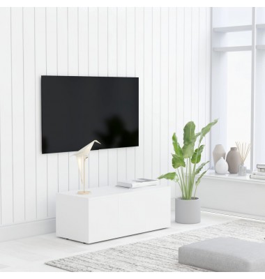  Televizoriaus spintelė, baltos spalvos, 80x34x30cm, MDP - TV spintelės - 1